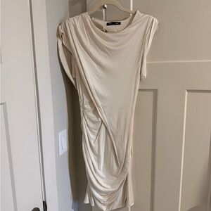 Alexander Wang Asymmetrical Cream Dress